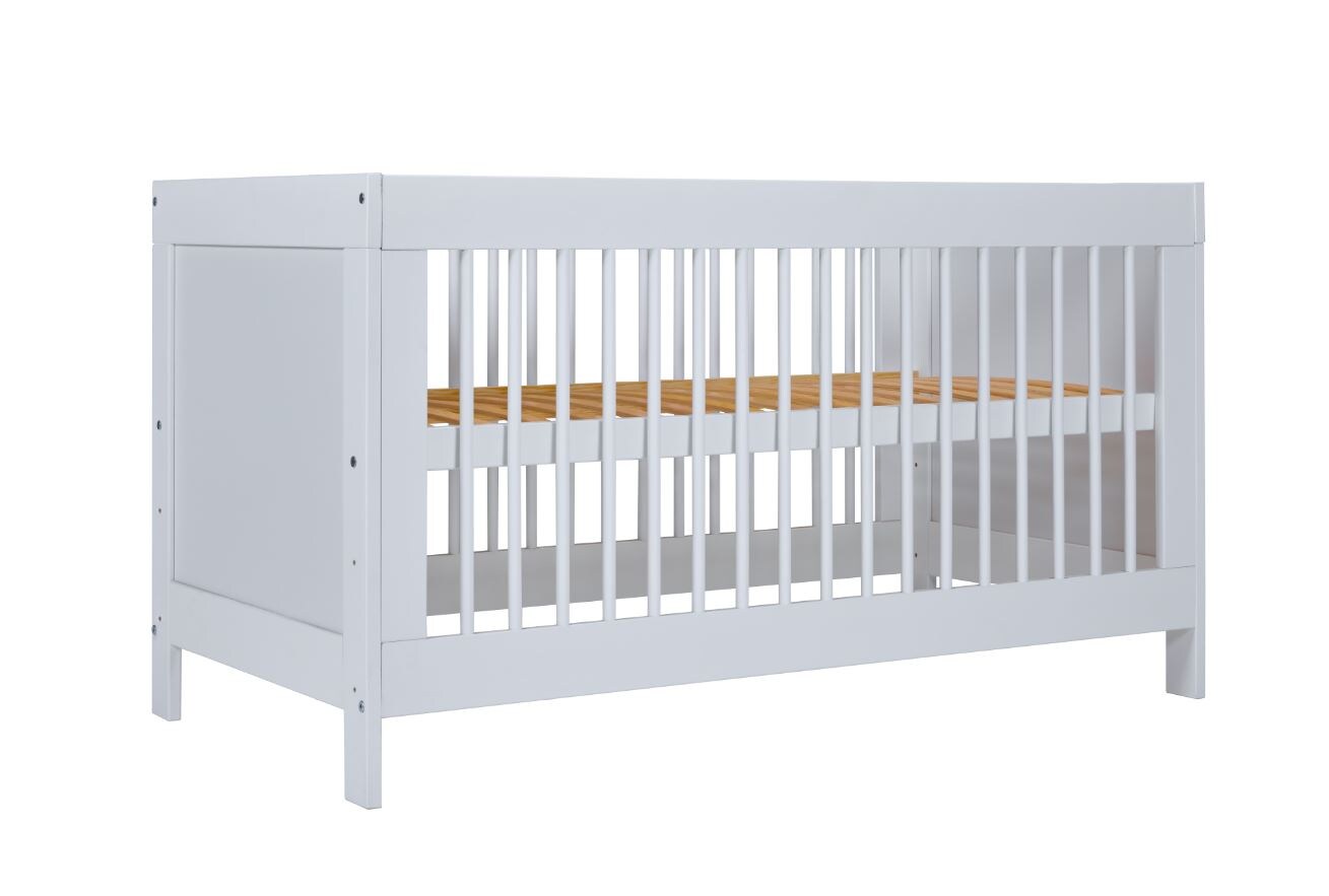 Inter Link Kinderbett Babybett Baila 70 x 140 cm - inkl. Höhenverstellbarer Lattenrost
