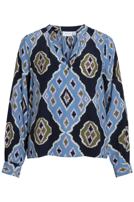 Vila blauwe dames blouse