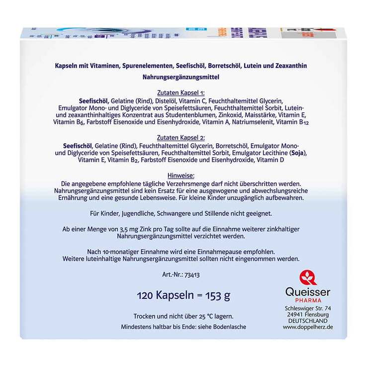 Doppelherz System Augen Plus Sehkraft+Schutz Kapseln, 120 St