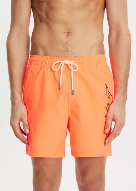 Zwembroek met logo rood (KRL)