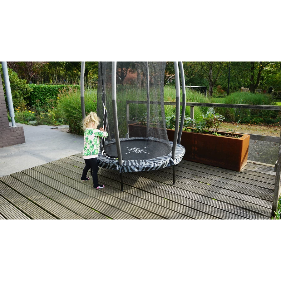 EXIT Tiggy Junior Trampolin mit Sicherheitsnetz ø 140 cm, schwarzgrau