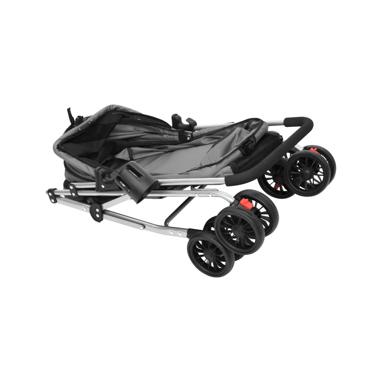 VidaXL Hundewagen - Faltbar (76x50x100) grau