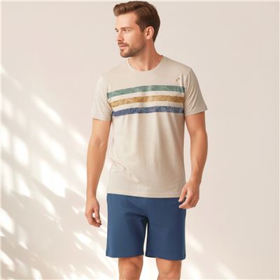 Pyjama short homme motif tropical - DODO HOMEWEAR