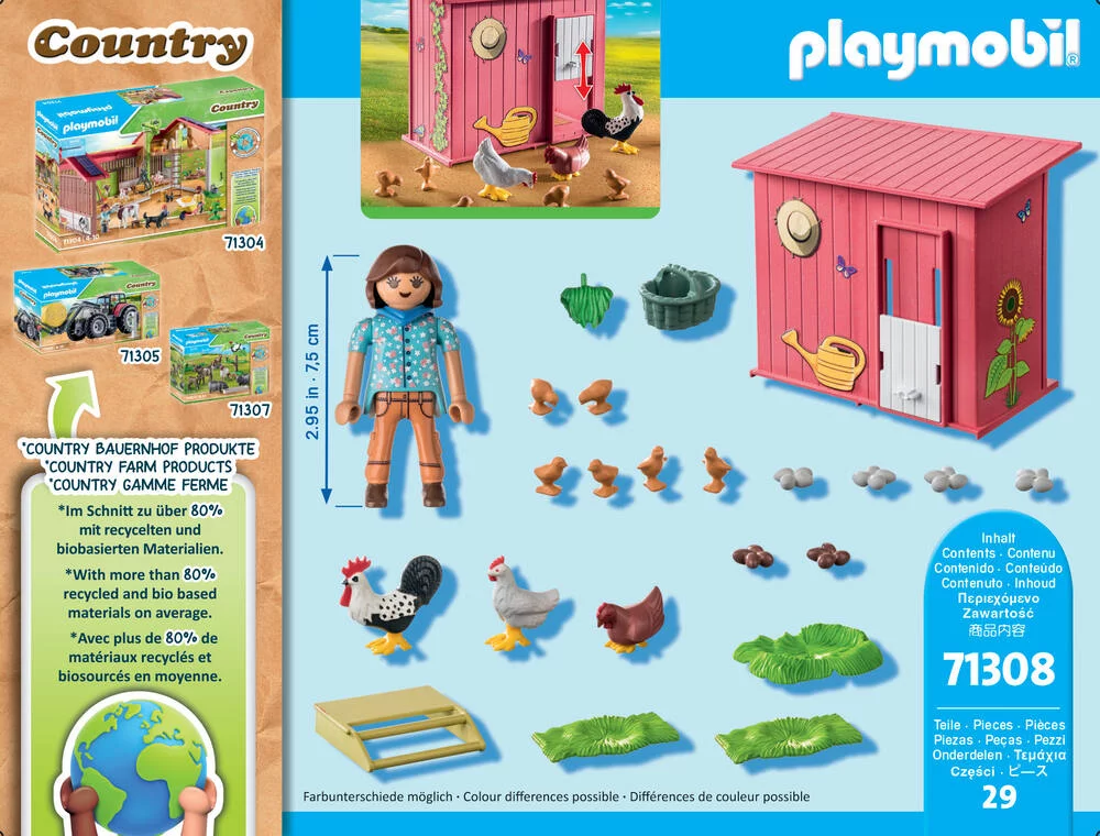 AGRICULTRICE ET POULAILLER -71308