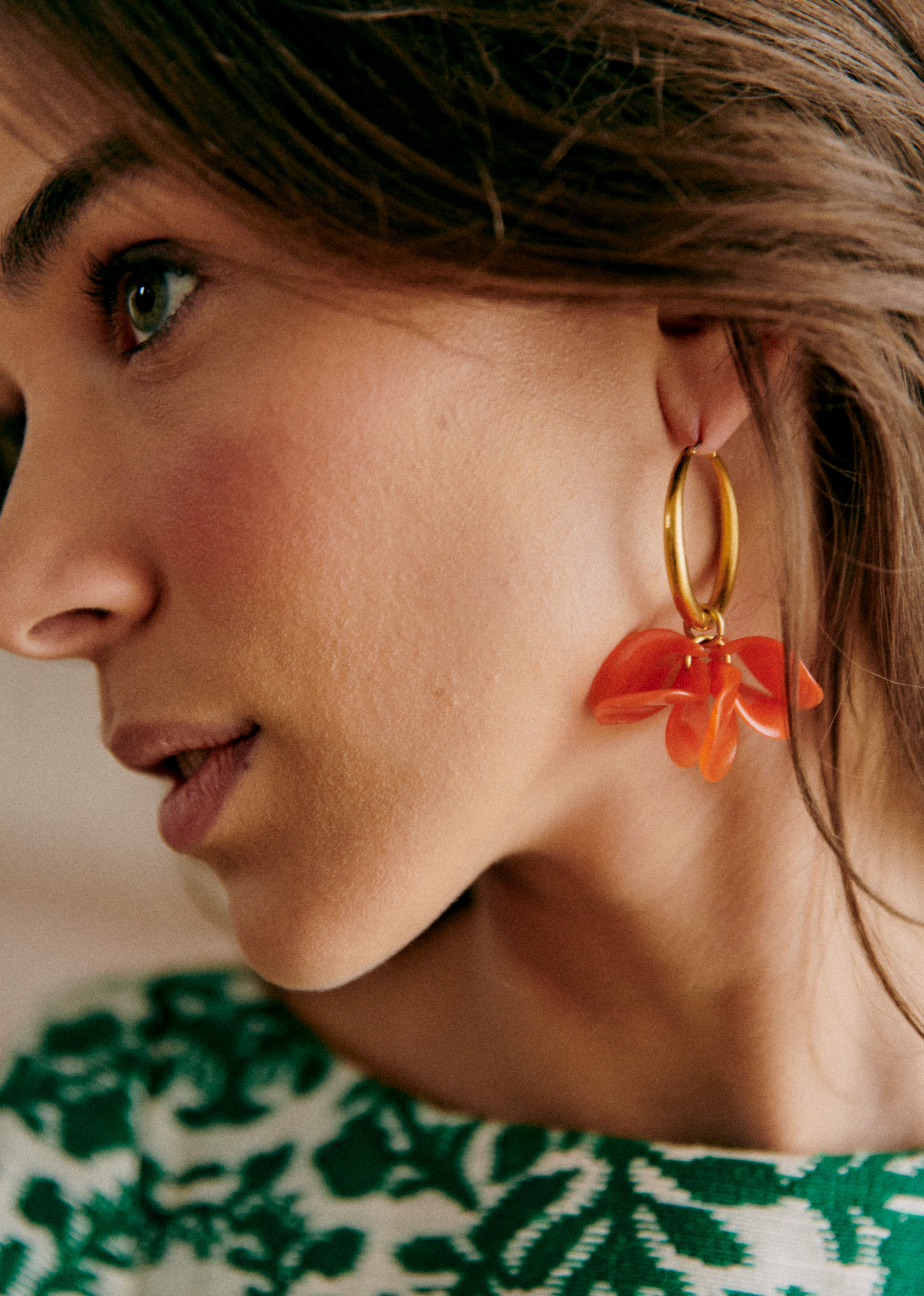 Anneaux Flora - Orange - E-SHOP/BIJOUX Boucles d'Oreilles 5905766