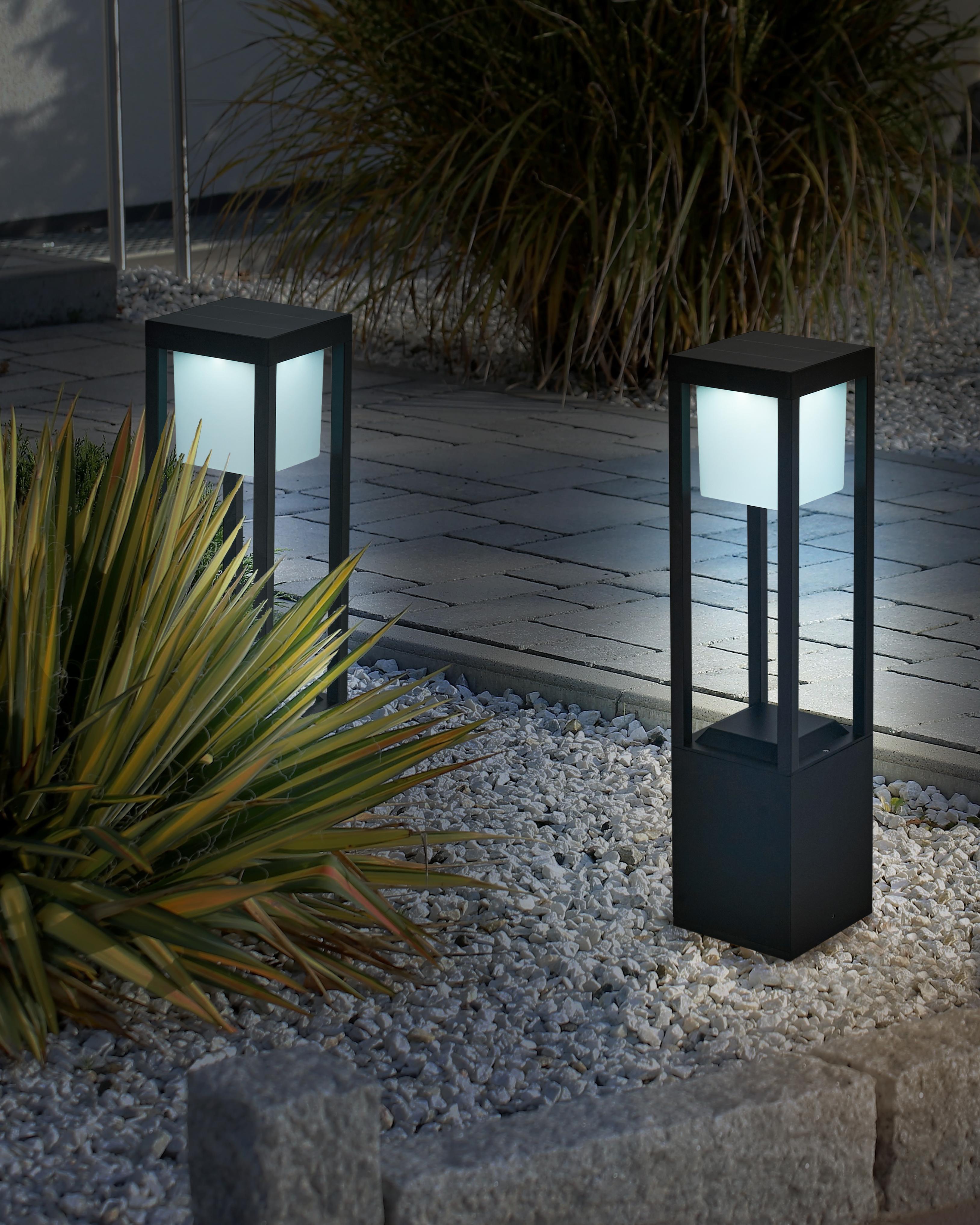 LED paallamp op zonnenergie voor buiten LOON Zwart