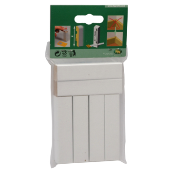 Hoekstuk MDF Wit 7,7 cm 6 Stuks PEFC