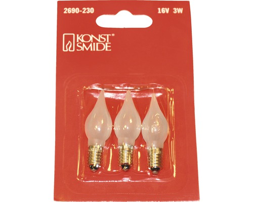 Vervangende lamp, mat, Konstsmide, 3-pack, neutraal witte lichtkleur