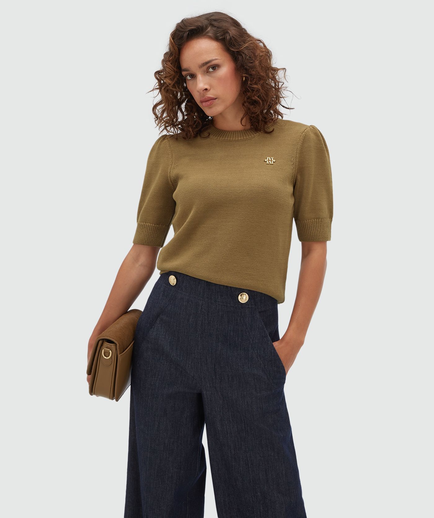 JV-BRENT fitted sweater - khaki