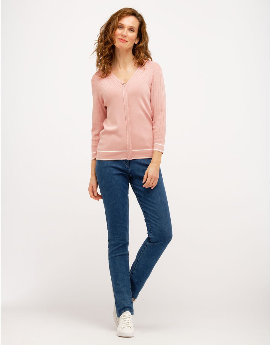 Pull chic rose pâle