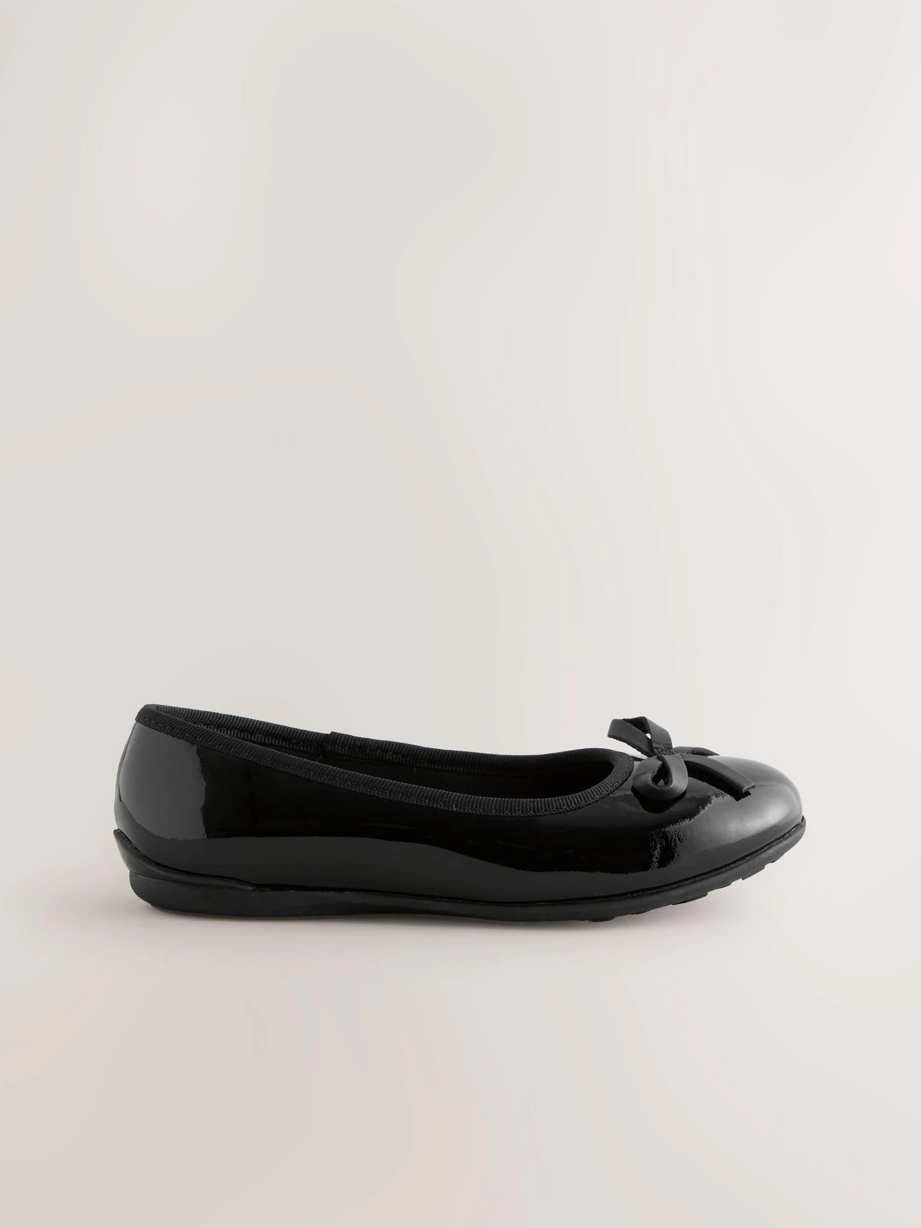 Zwart lak - Leather Ballerina School Shoes