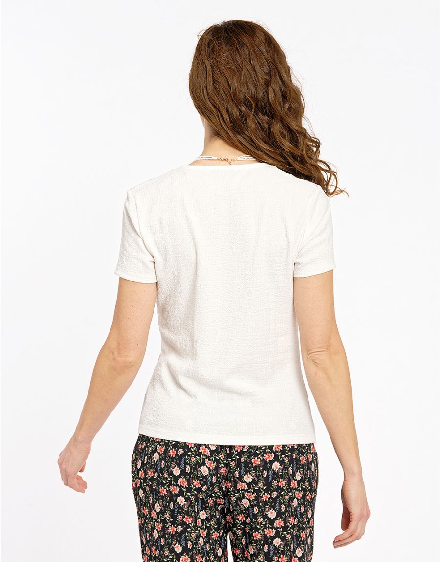 Blouse blanche à dentelle