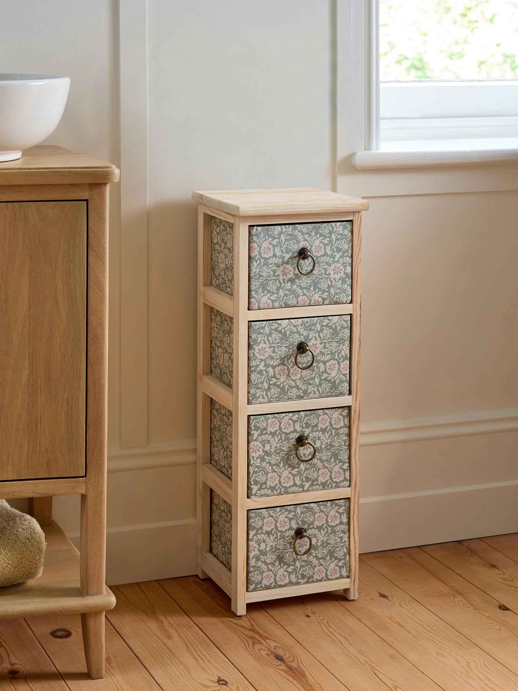 Floral Print Storage Drawers
