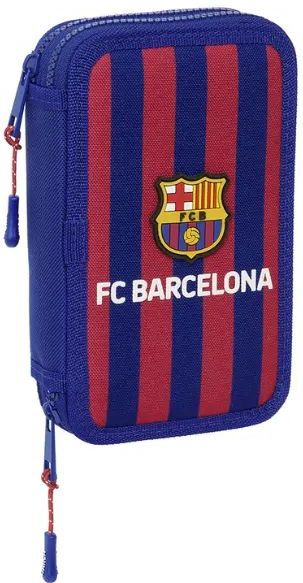 SAFTA - FC Barcelona - Dubbel Gevulde Etui - Blauw - Polyester