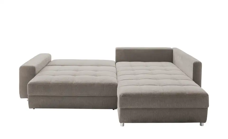 Ecksofa Arissa de Luxe Taupe rechts Webstoff