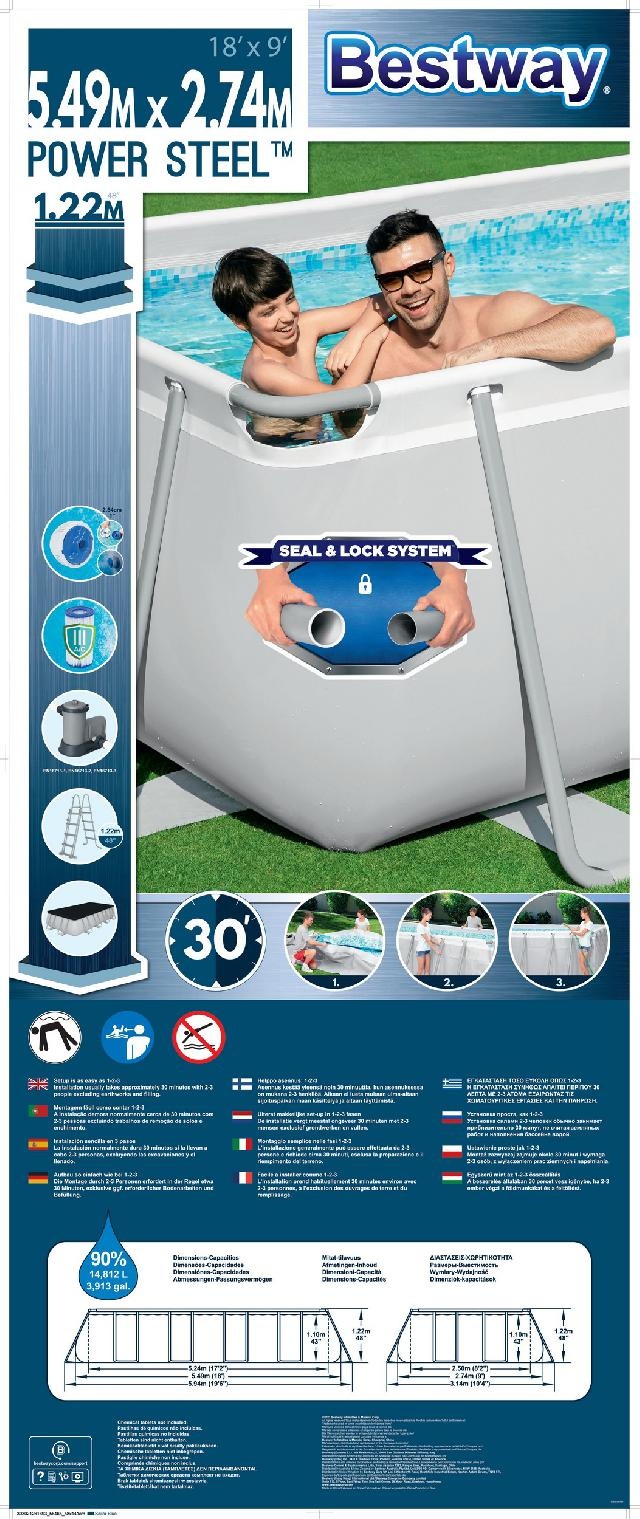 Bestway Zwembad Mistral set Rechthoek 549cm