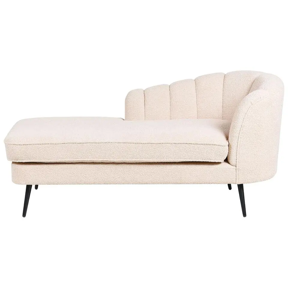 ALLIER - Chaise longue - Beige - Rechterzijde - Bouclé