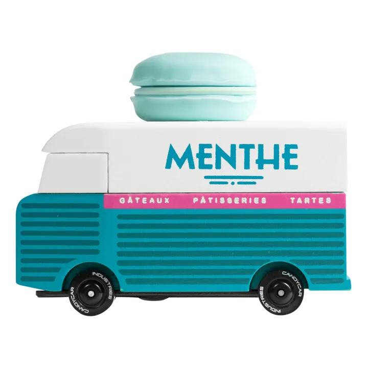 Candylab Voiture Macaron menthe en bois