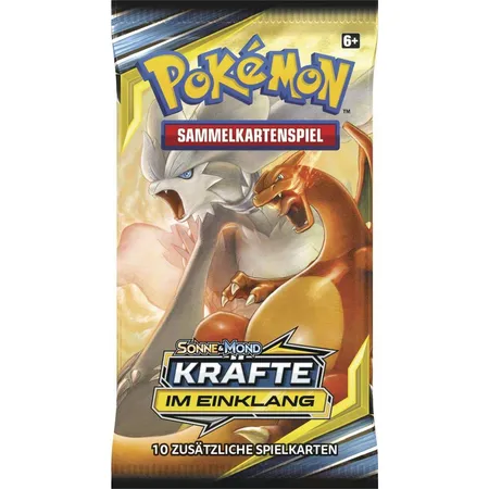 Pokemon Sonne und Mond 10 Kräfte im Einklang Booster 1 Stück, sortiert