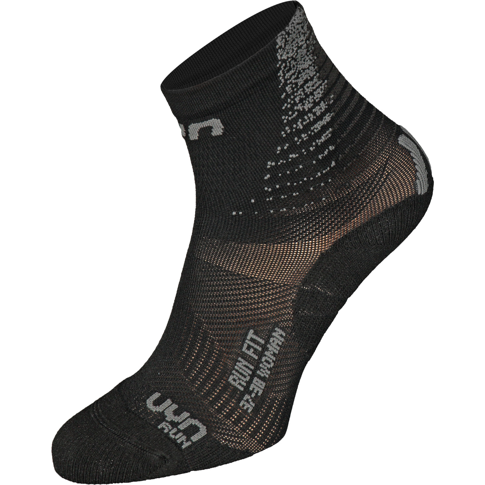 UYN Damen-Running-Socken Fit Multisport 41-42, schwarz