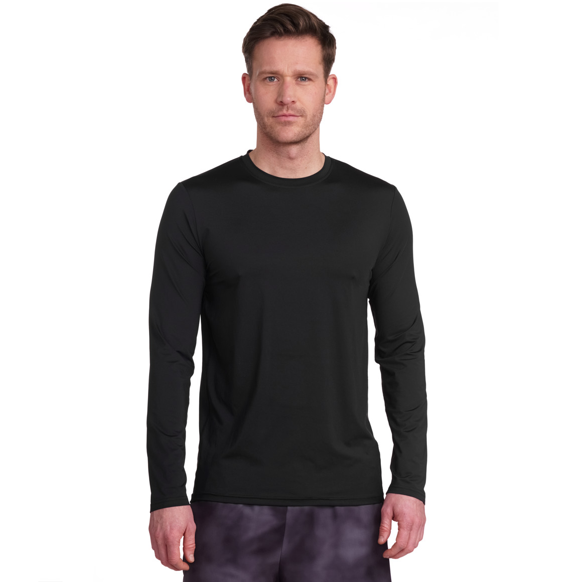 VanVaan Herren Sport-Langarmshirt im Basic-Look schwarz