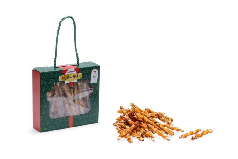 Beeztees Kerst kauwstaaf - Hondensnack - 30 Stuks - kip