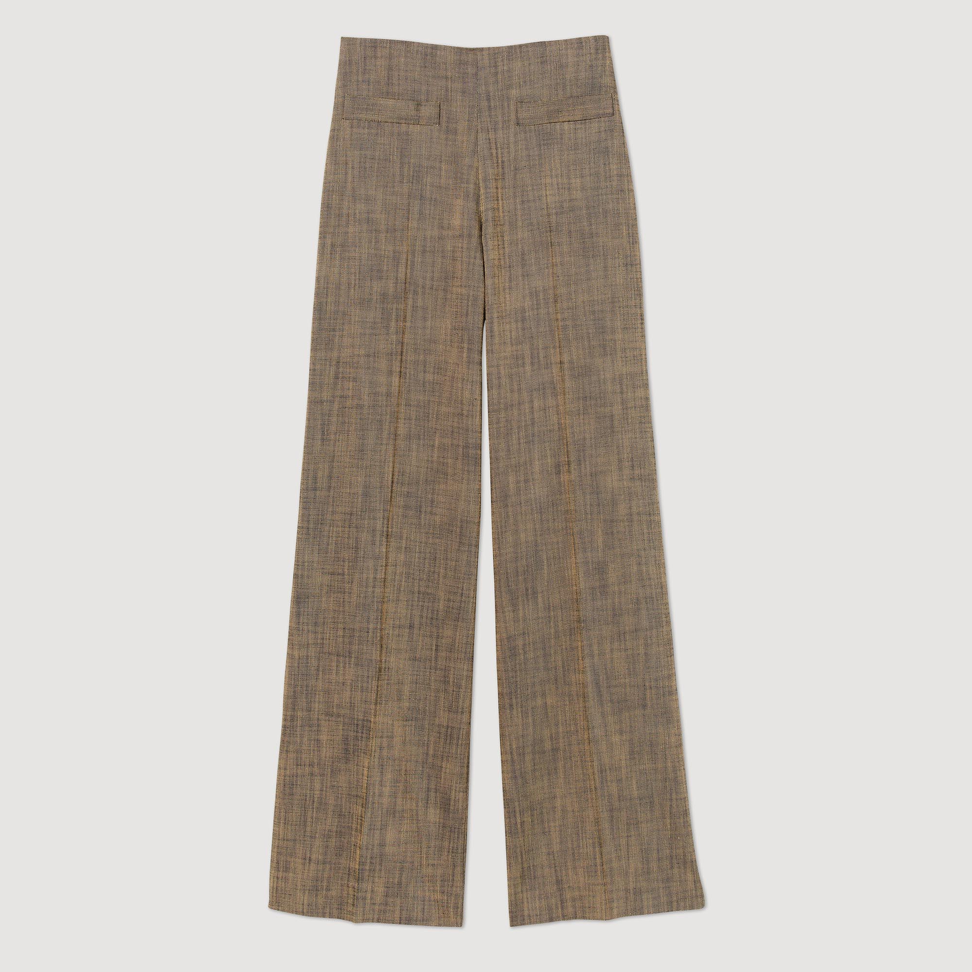 Pantalon large taille haute
