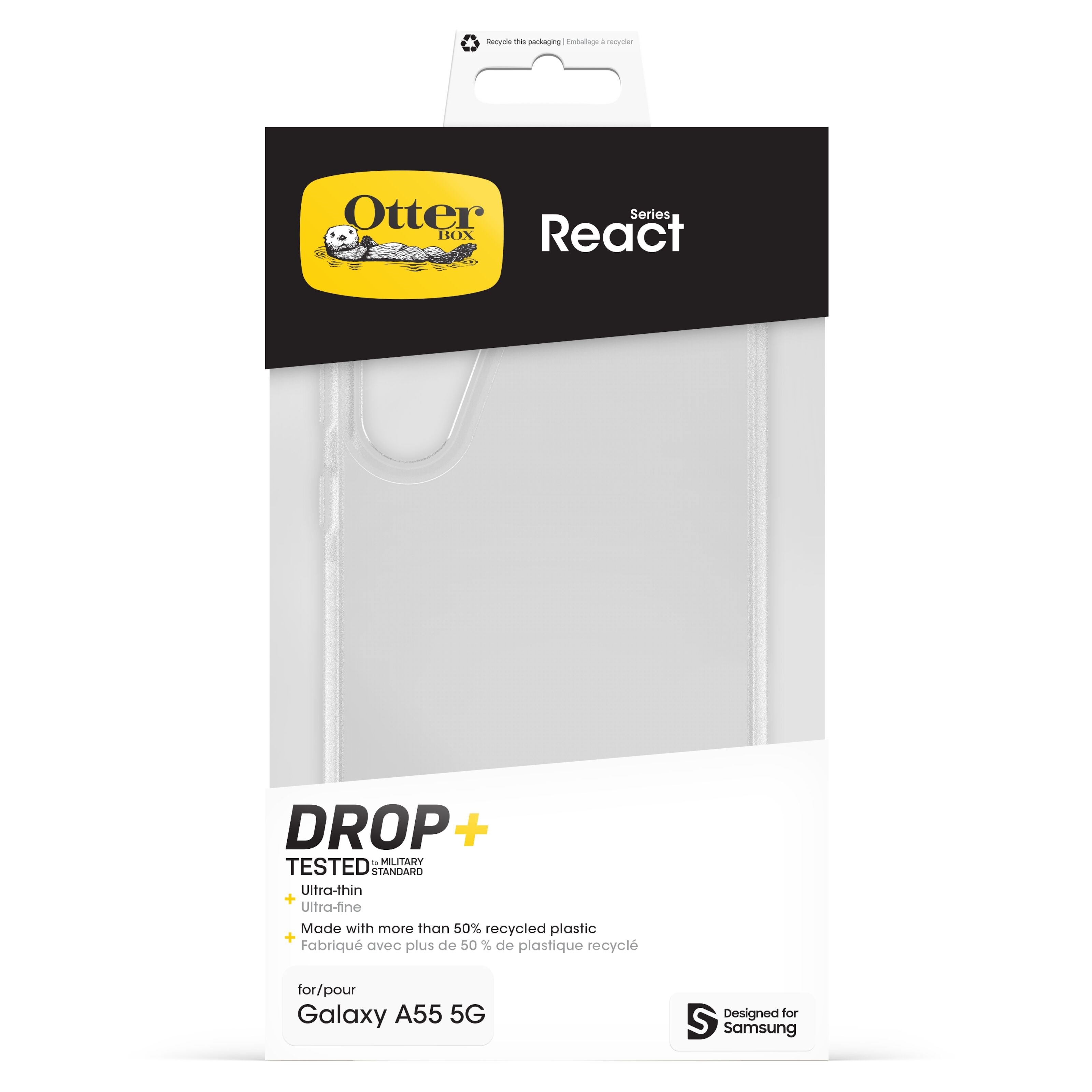 Otterbox React Etui for Galaxy A55 5G - Transparent