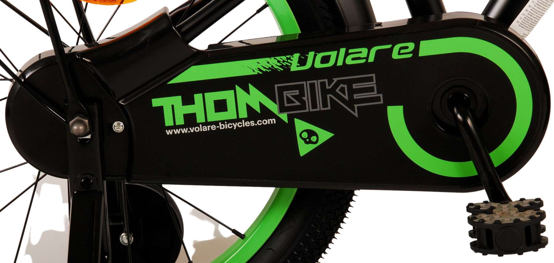 Kinderfahrrad Thombike für Jungen 18 Zoll Kinderrad in Schwarz Grün