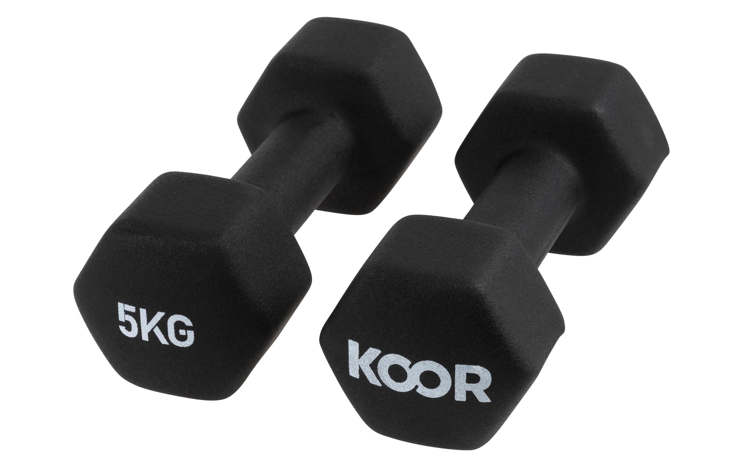 KOOR Kurzhantel »5 kg schwarz« 10 kg