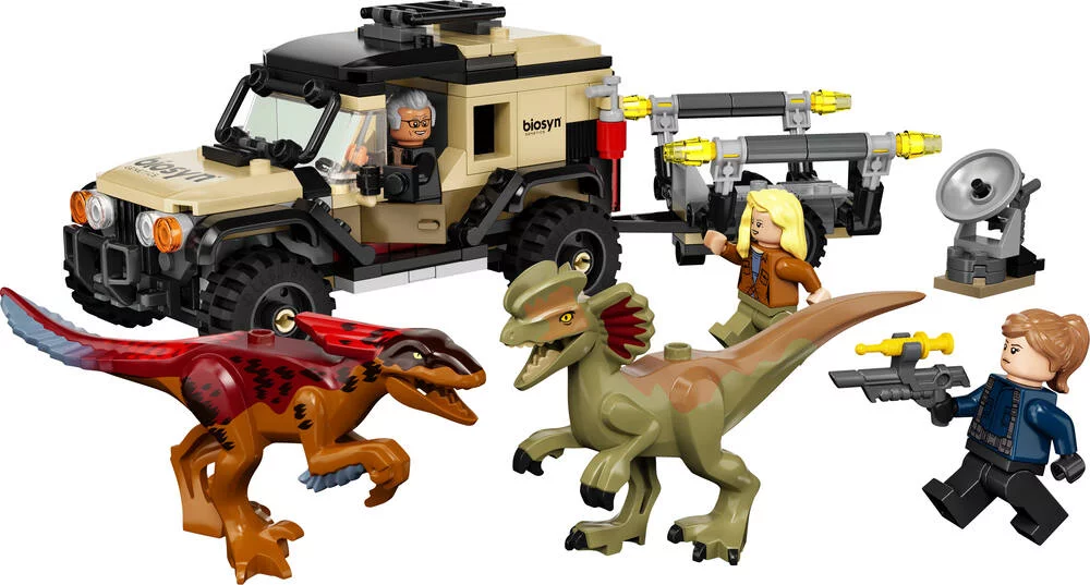 LEGO®JURASSIC WORLD™ 76951 - LE TRANSPORT DU PYRORAPTOR ET DU DILOPHOSAURUS