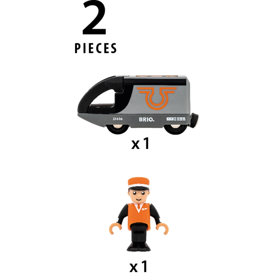 BRIO® Orange-schwarzer Reisezug