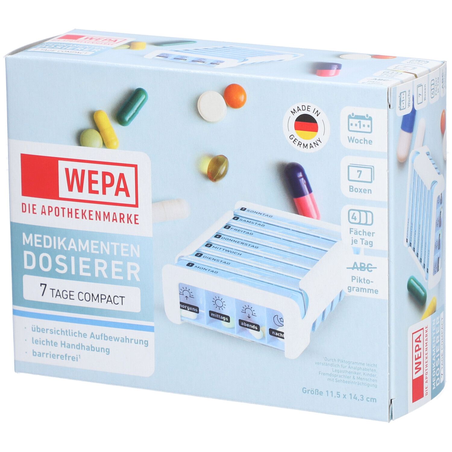 WEPA 7 Tage Compact Wochenmagazin weiß/blau
