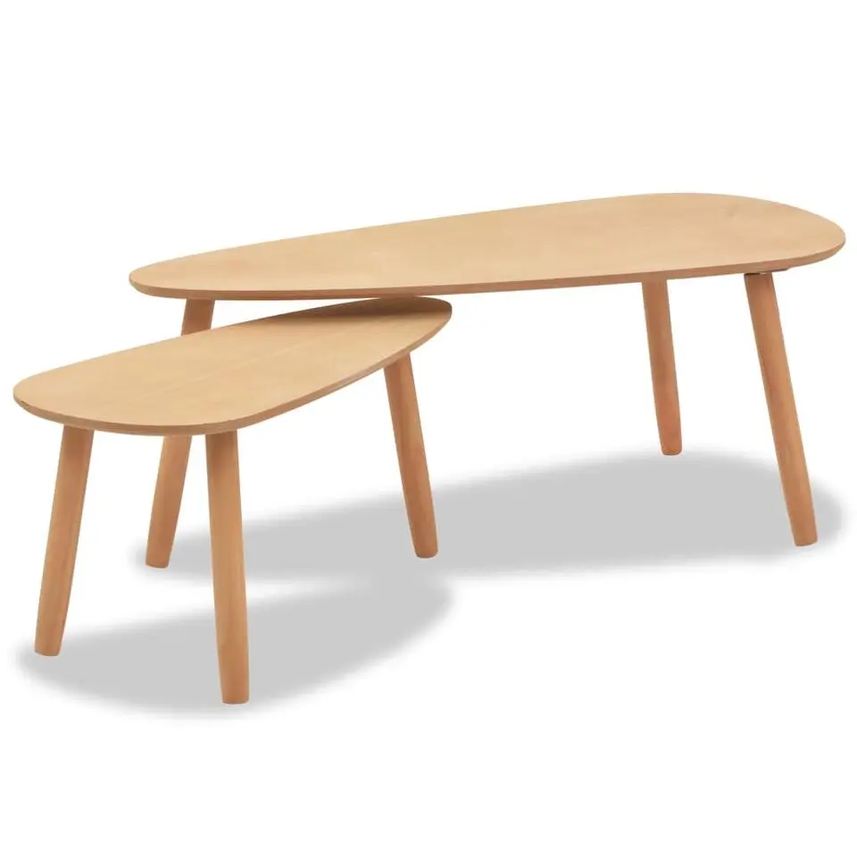 vidaXL - Salontafel - Bruin - Grenenhout - 2 stuks