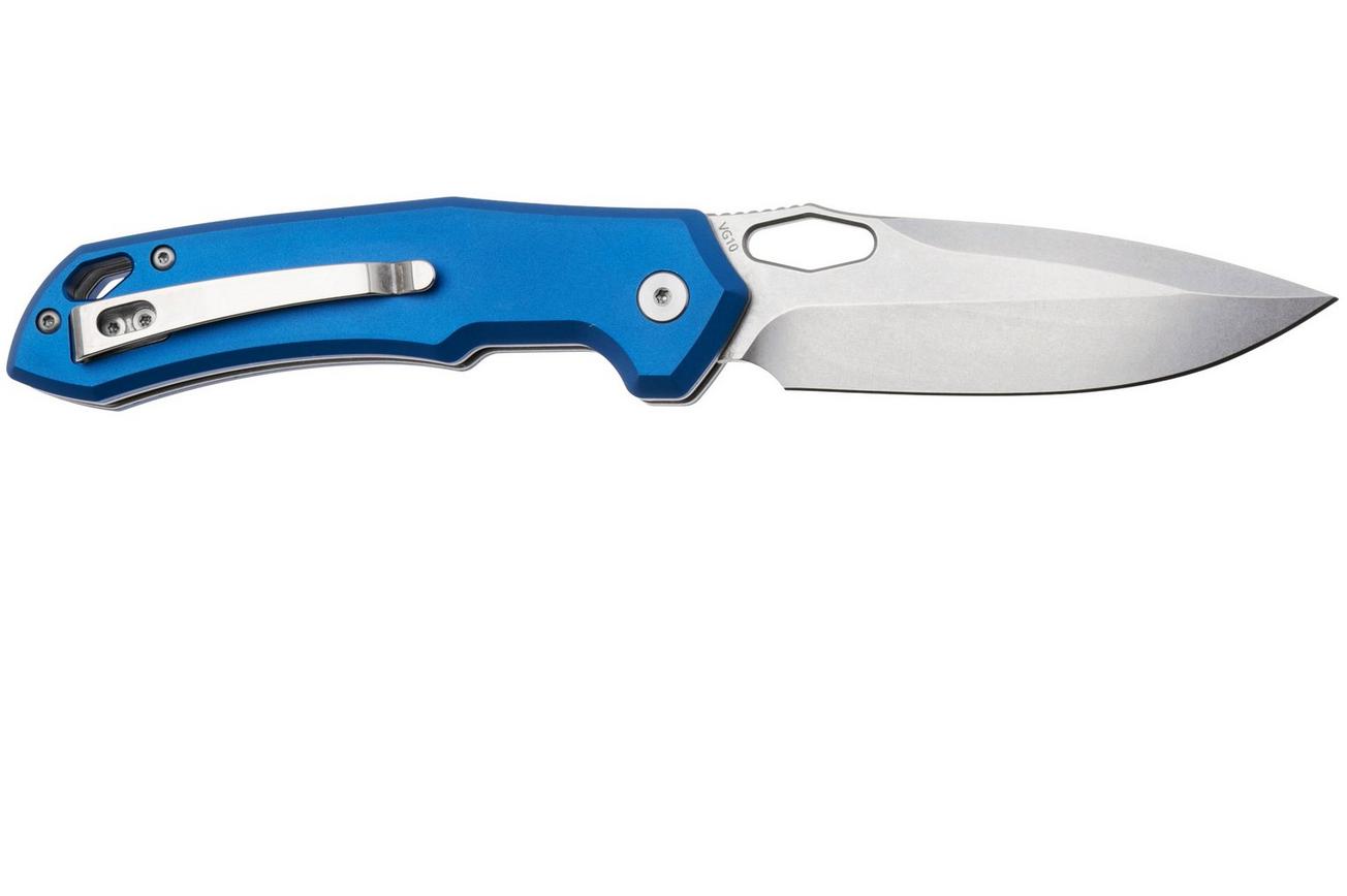 Black Fox Atros BF-770, Satin VG10, Blue Aluminium, zakmes