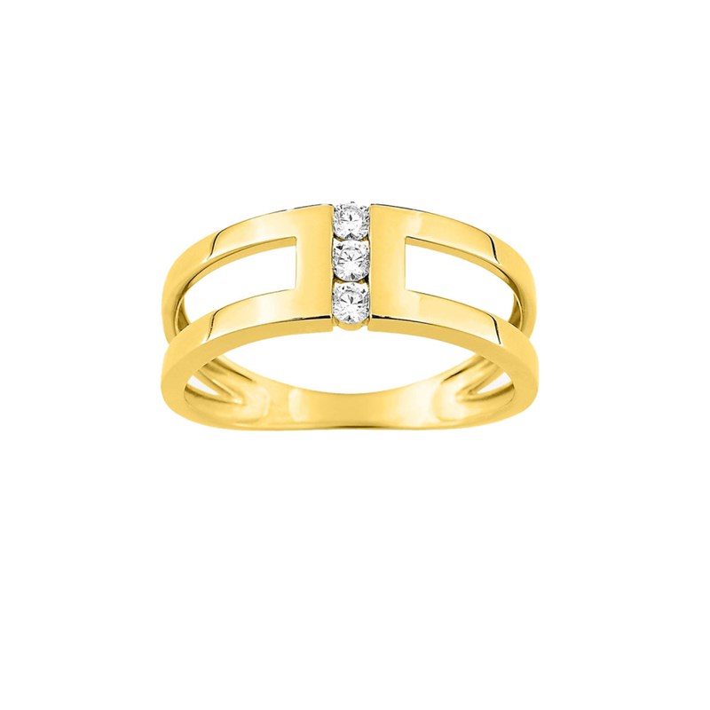 Bague Femme - Oxyde de zirconium - Or 9 Carats