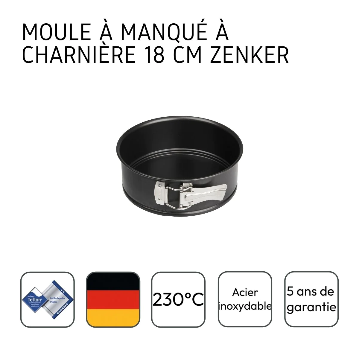 Moule à manqué à charnière 18 cm Spécial Mini Zenker