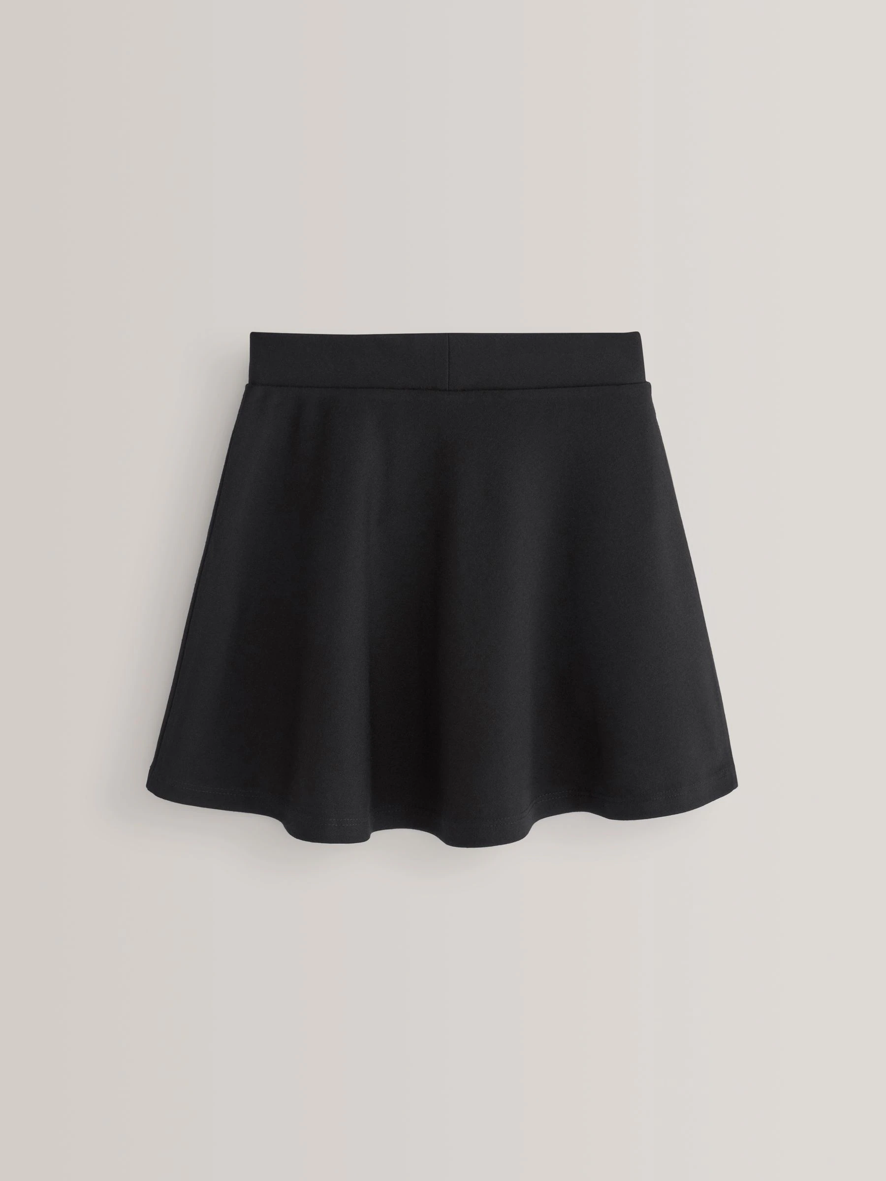 Zwart - 2 Pack stretchy jersey schoolskaterrokken met elastische taille (3-17jr)