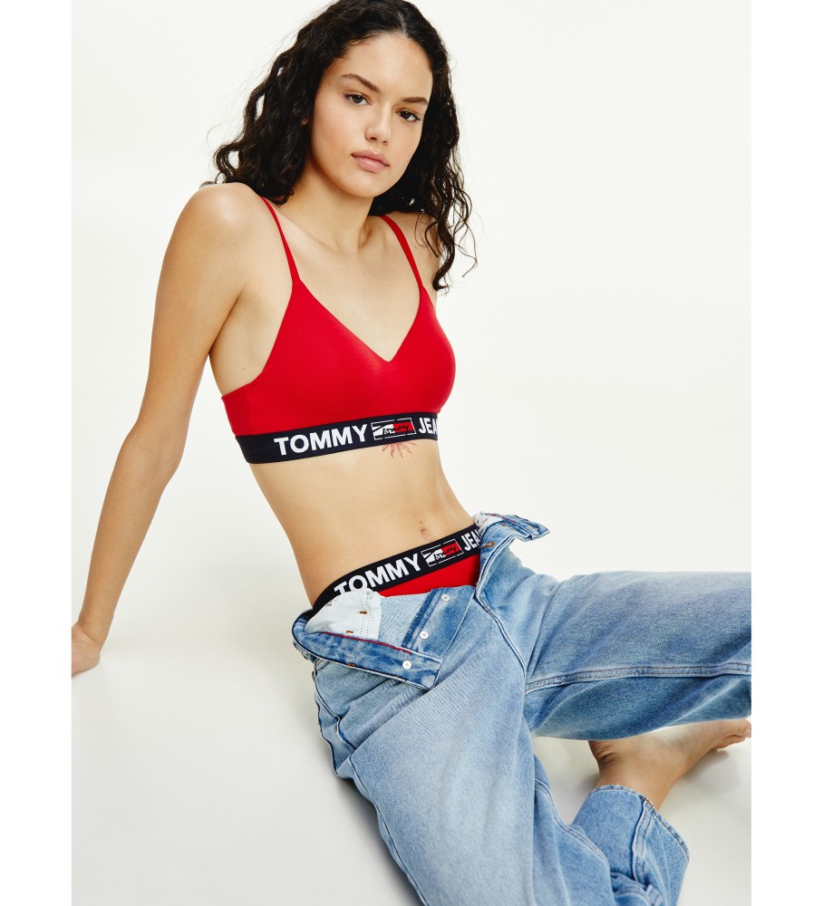 Sutiã Tommy Hilfiger com bojo, vermelho