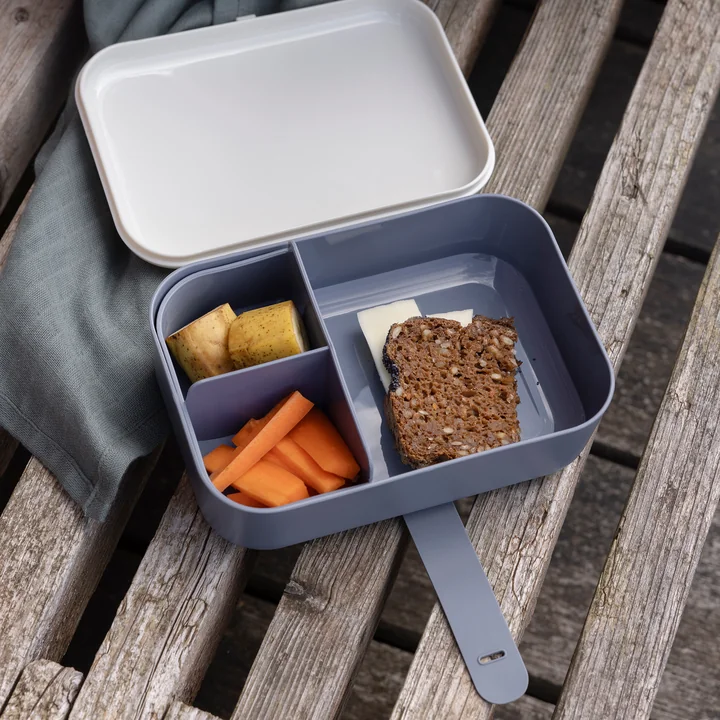 Sebra - Lunchbox mit Silikonband, Busy Builders, blau