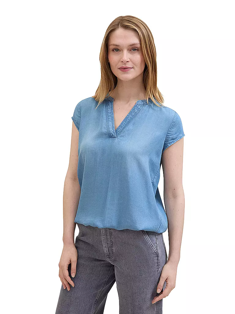 TOM TAILOR Jeansbluse  blau