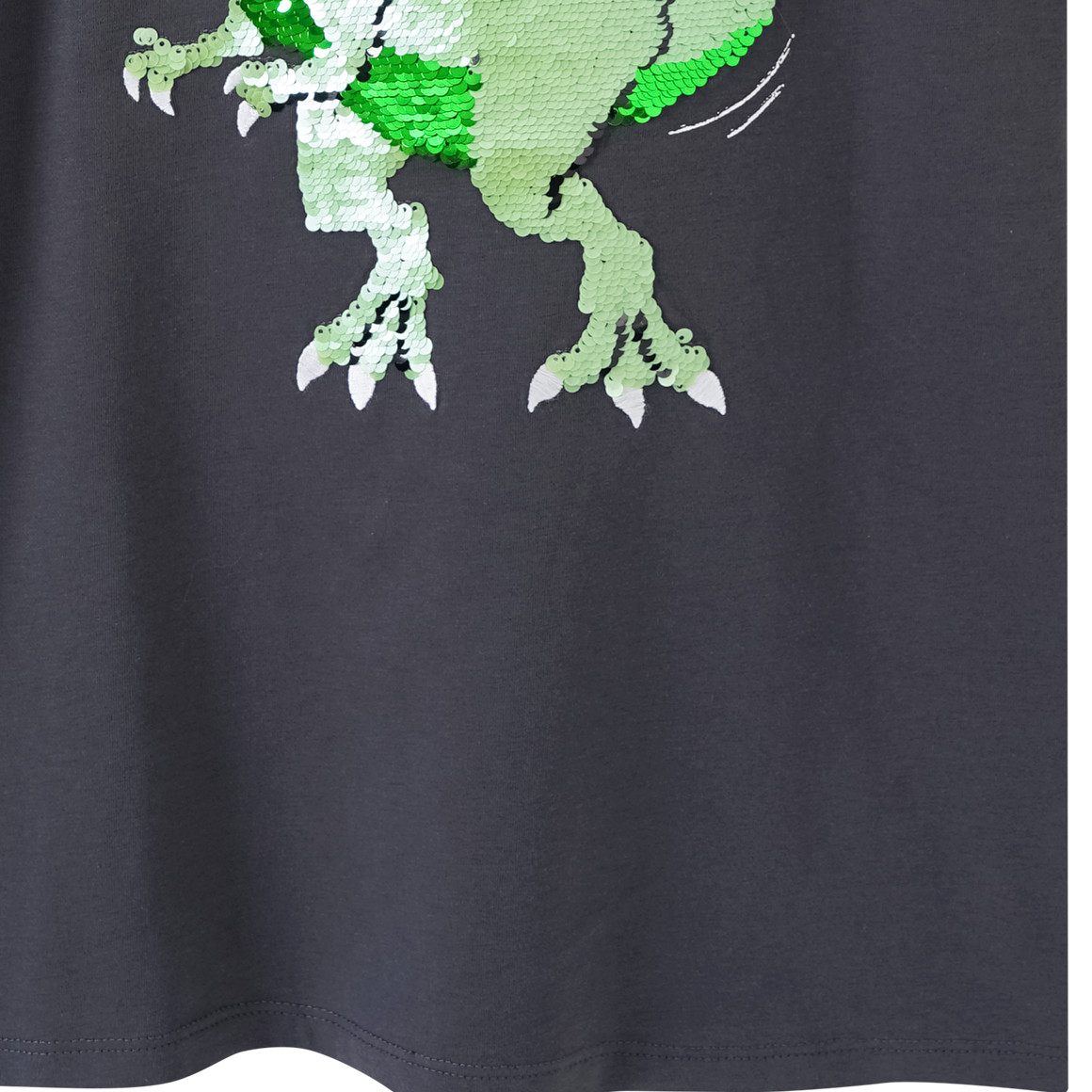 Yigga Jungen T-Shirt mit Wendepailletten dunkelgrau