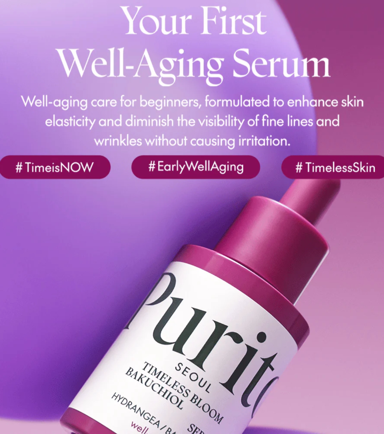 Purito - *Timeless Bloom* - Sérum rejuvenescedor com Bakuchiol