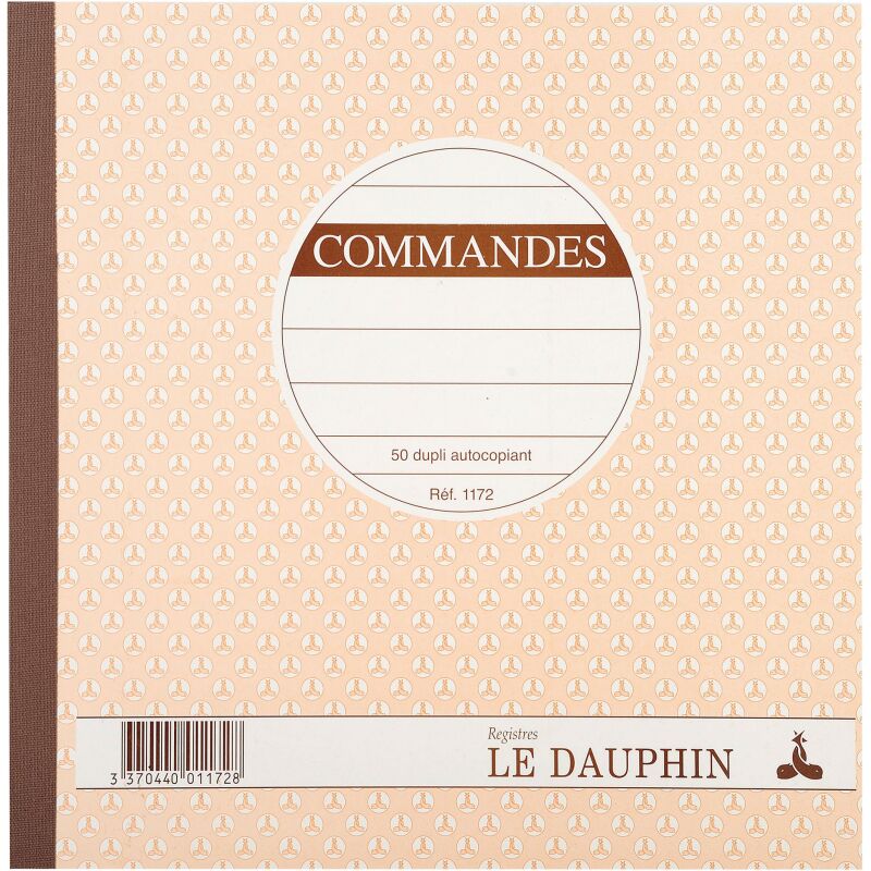 Cahier de commande Manifold Le Dauphin autocopiant 50 pages double exemplaires