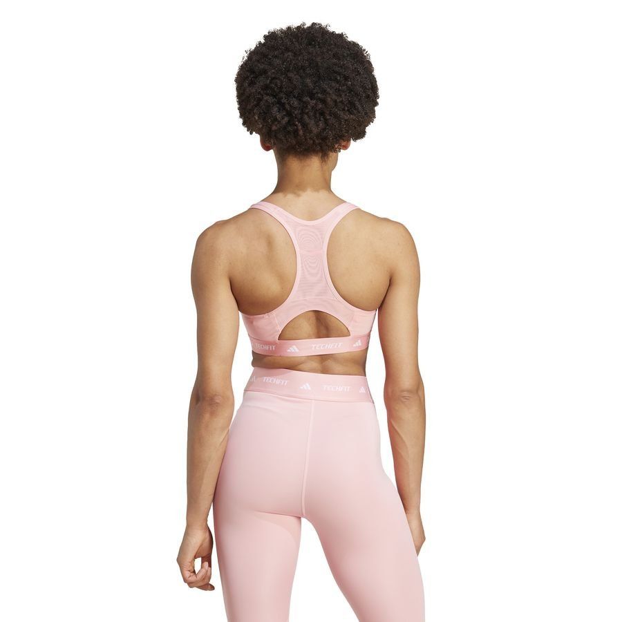 adidas Brassière Techfit Medium Support - Rose Femme