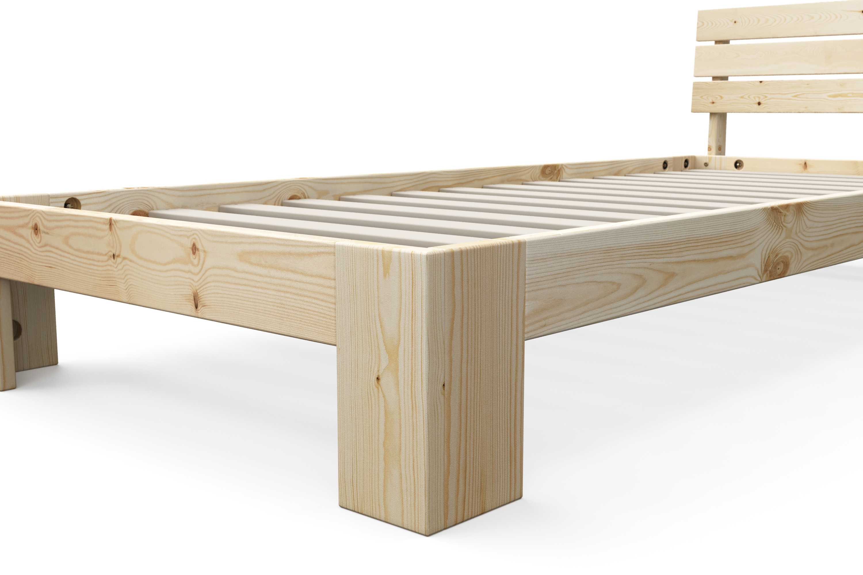 Bett Holz JAYDEN 90 x 200 cm nature