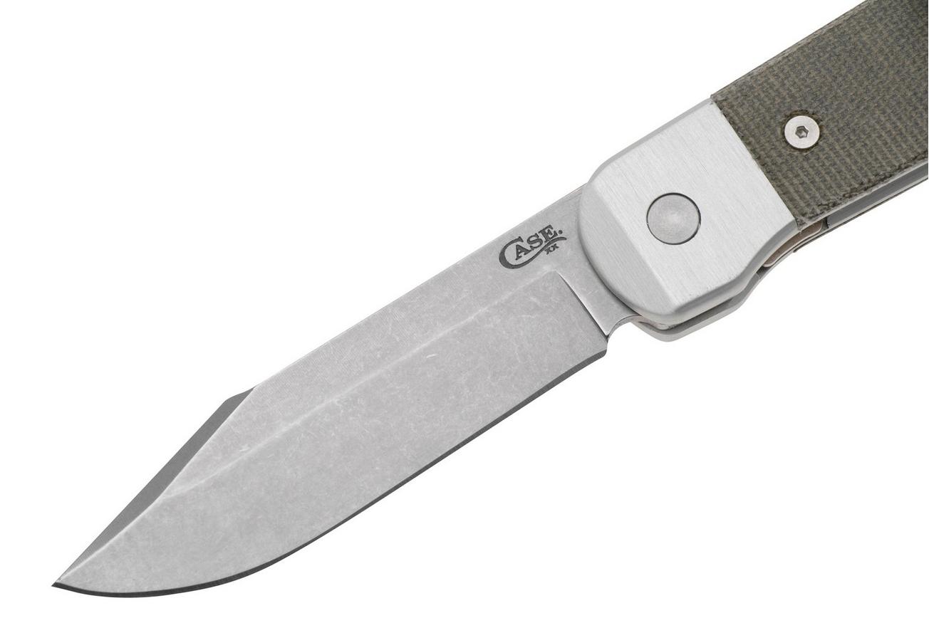 Case Longhouse 50911 Stonewashed CPM 20CV Green Micarta, zakmes