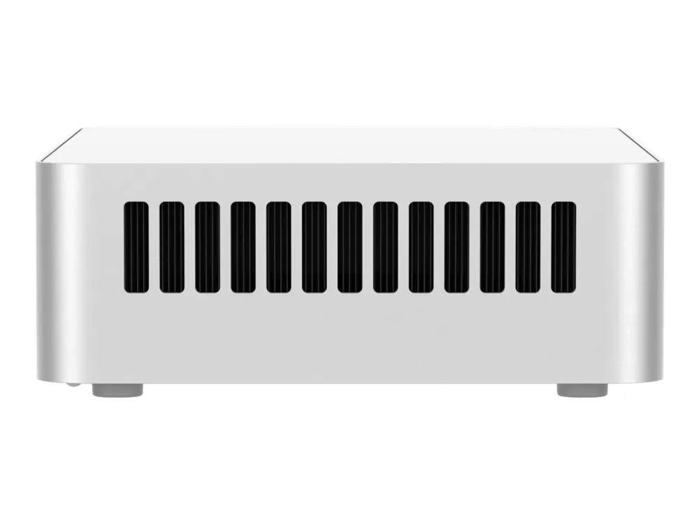 ASUS NUC 15 Pro  RNUC15CRSU700002 - Barebone - mini PC 1 x Core Ultra 7 255H / op til 5.1 GHz - RAM 0 GB - Arc Graphics 140T - IEEE 802.11ax (Wi-Fi 6), IEEE 802.11be (Wi-Fi 7), Bluetooth 5.4, 2.5 Gigabit Ethernet, Gigabit Ethernet - sølv