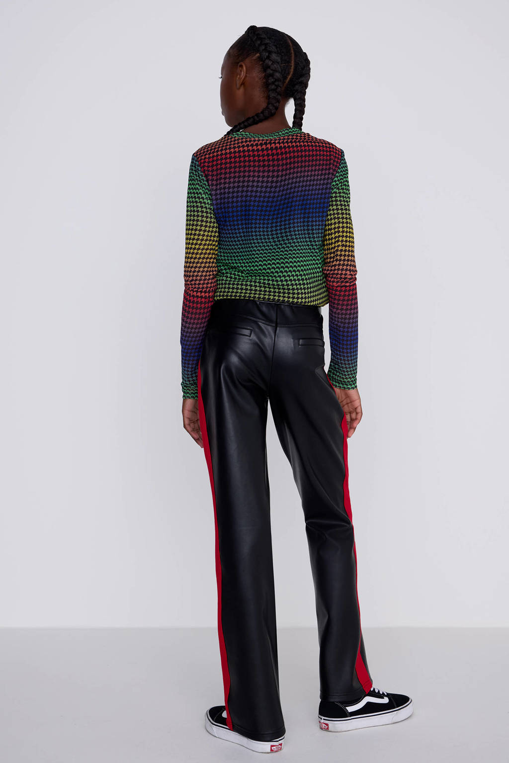 Coolcat Imitatieleren Flare Broek Bobby