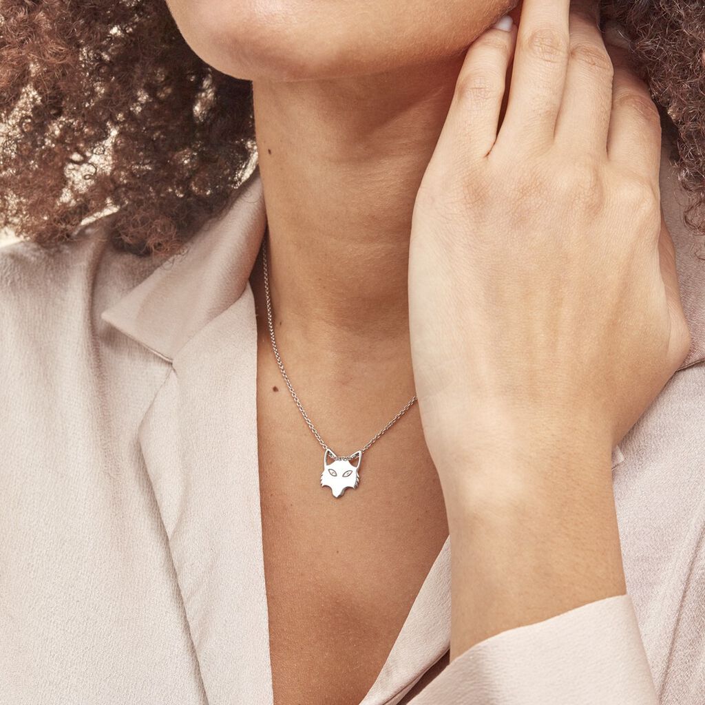 Collier Argent Mechtelt Oxydes De Zirconium